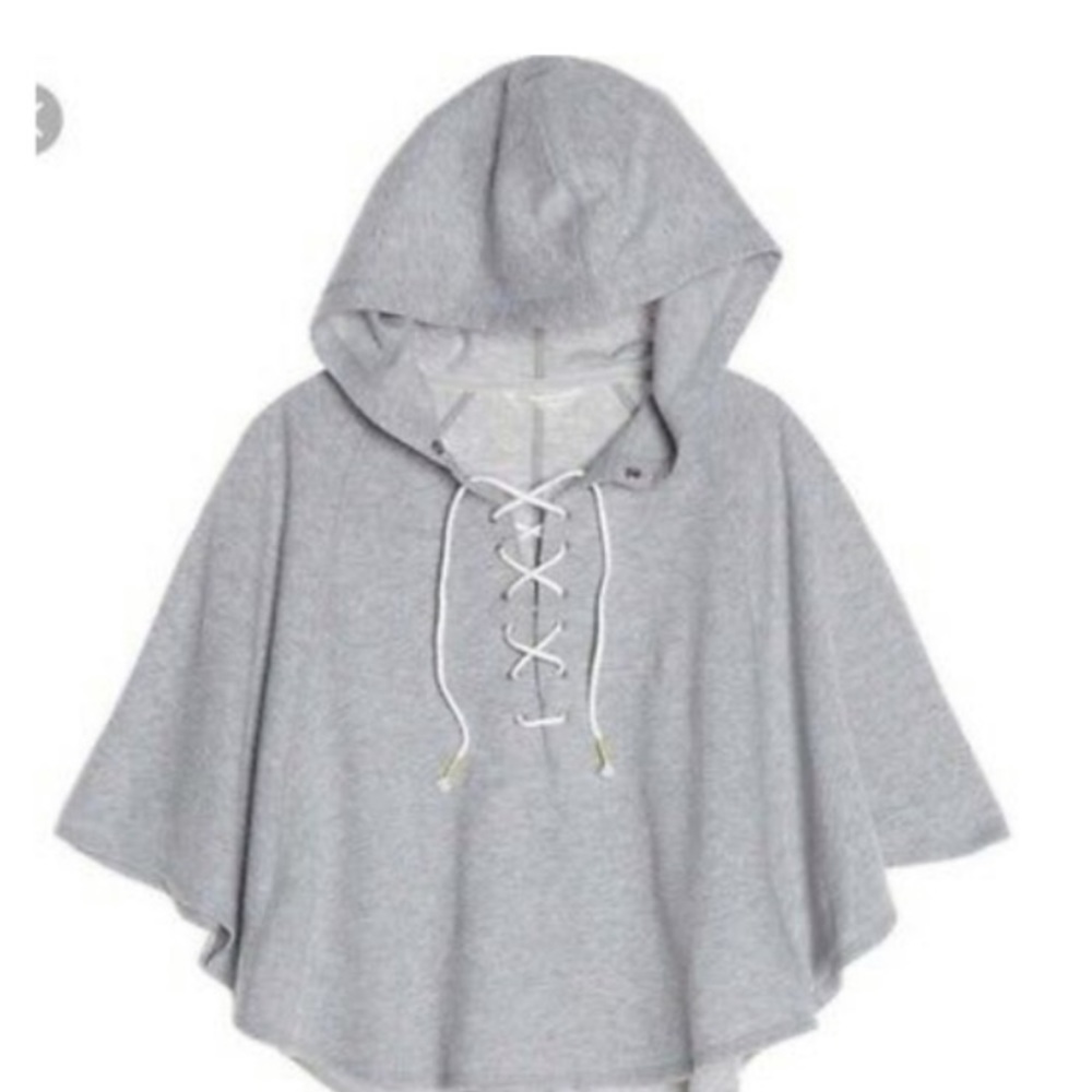 Victoria Secret Lace Up Cropped Hoodie